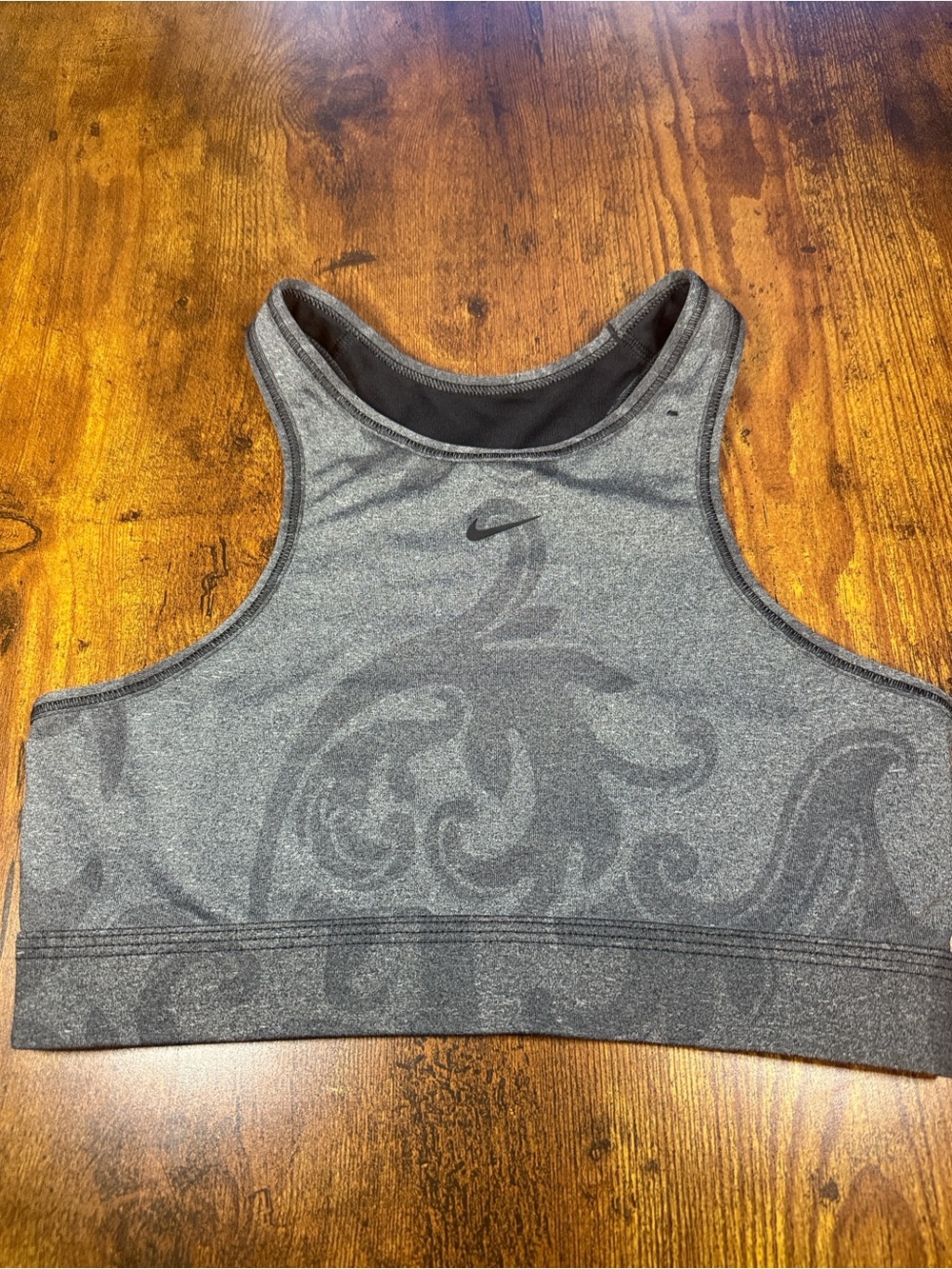 Nike Dri-FIT Sports Bra Women’s Small Gray Racerback Athletic Workout Bra